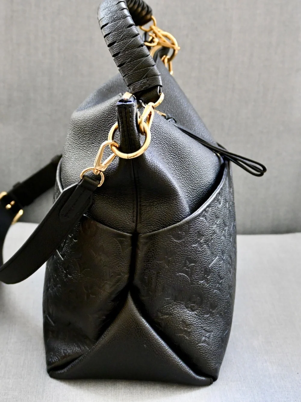 LOUIS VUITTON BLACK MAIDA HOBO BAG w/ VIOLET BLUE INTERIOR-NOW on SALE! - Picture 11 of 16